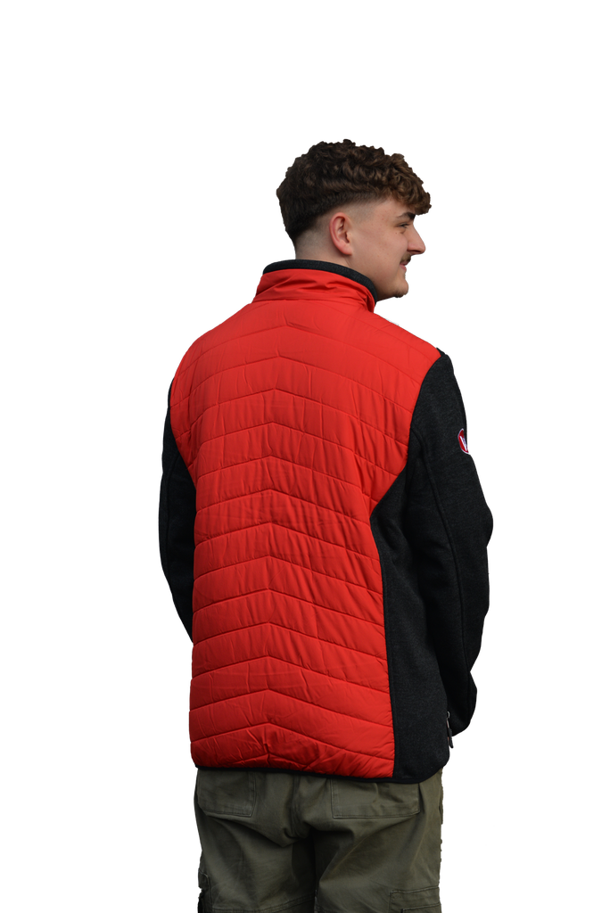 Lely Hybridjacke schwarz/rot Unisex Rückseite