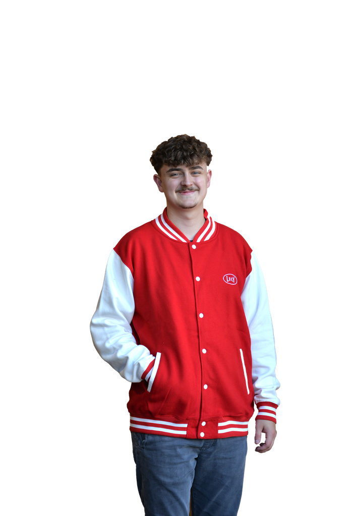 Lely College-Jacke rot/weiß unisex NEU