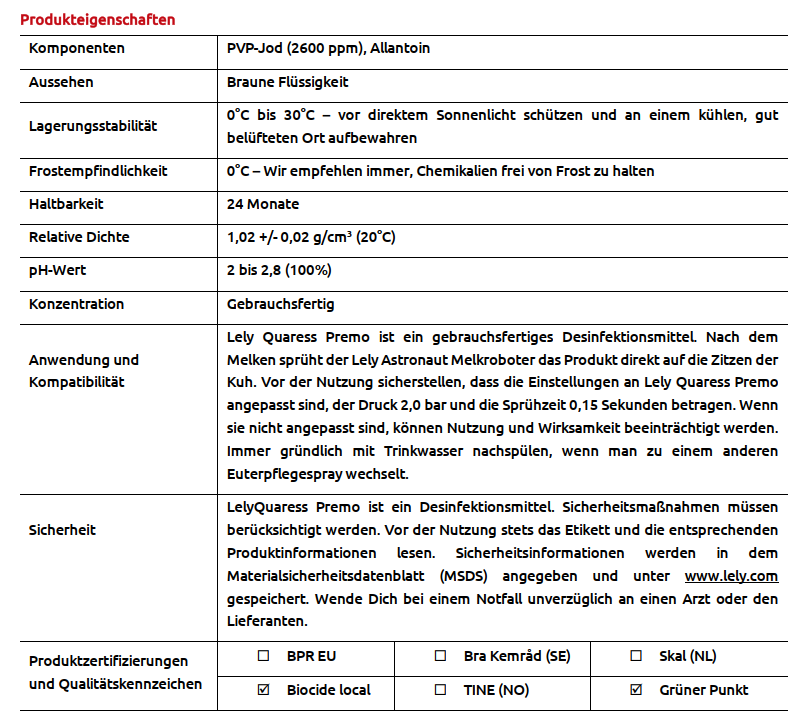 Lely Quaress Premo 200