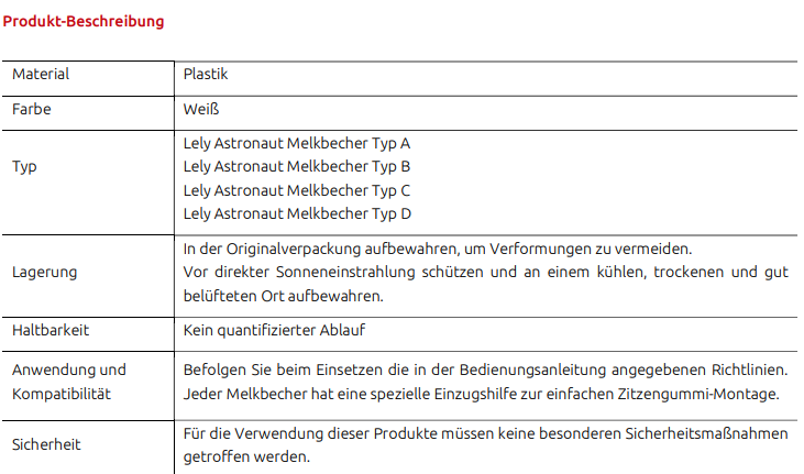 Lely Astronaut Melkbecher A Typ