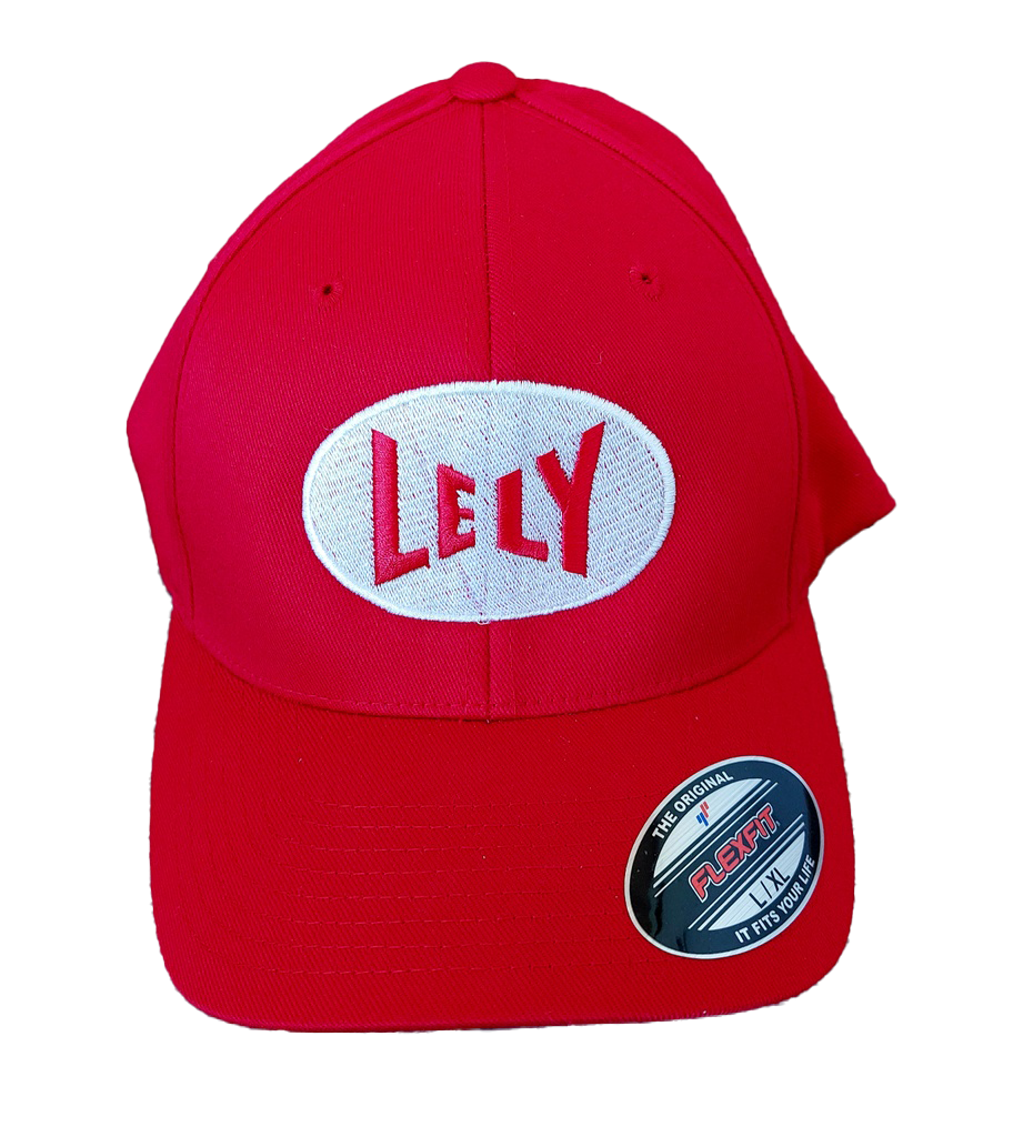 rote Kappe mit rundem Lely Logo
