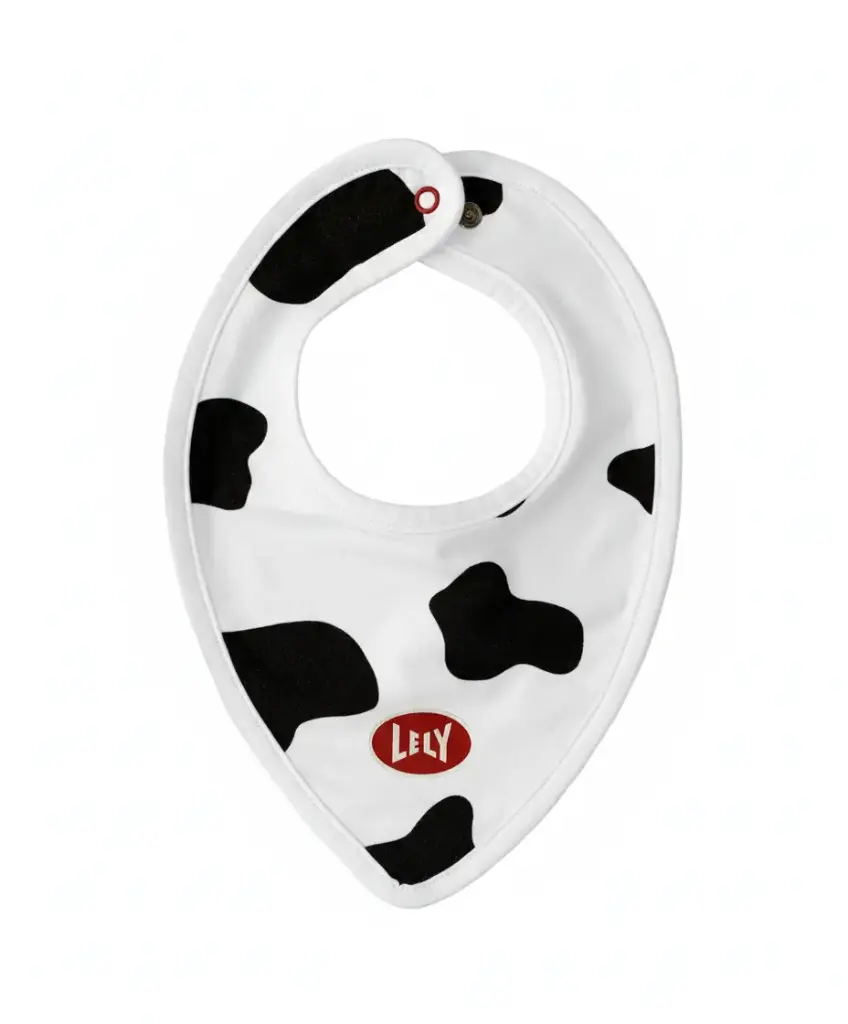 Lätzchen Kinder schwarz / weiß Kuh