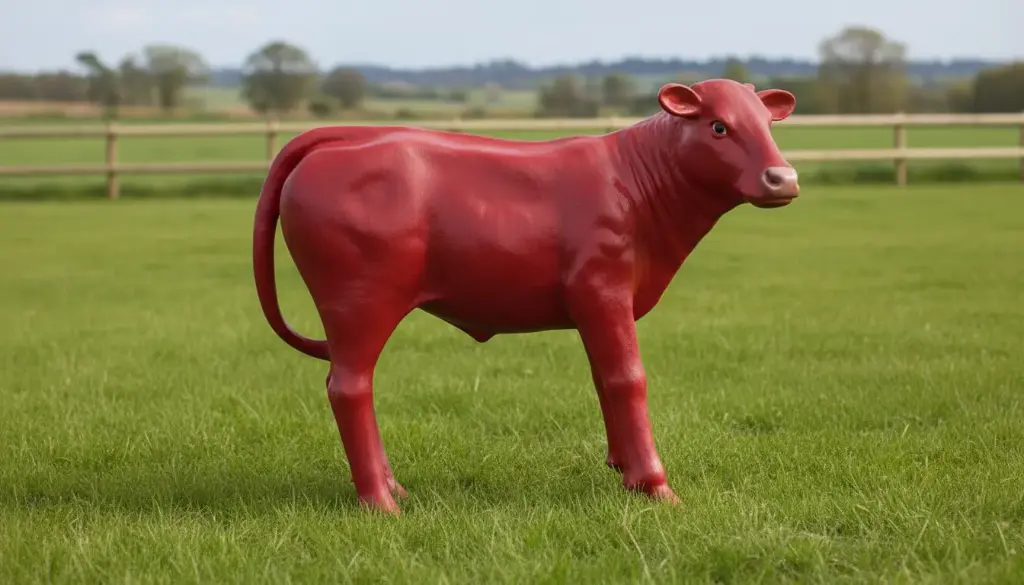 LELY GFK-Kalb lebensgroß 120cm, rot RAL3002