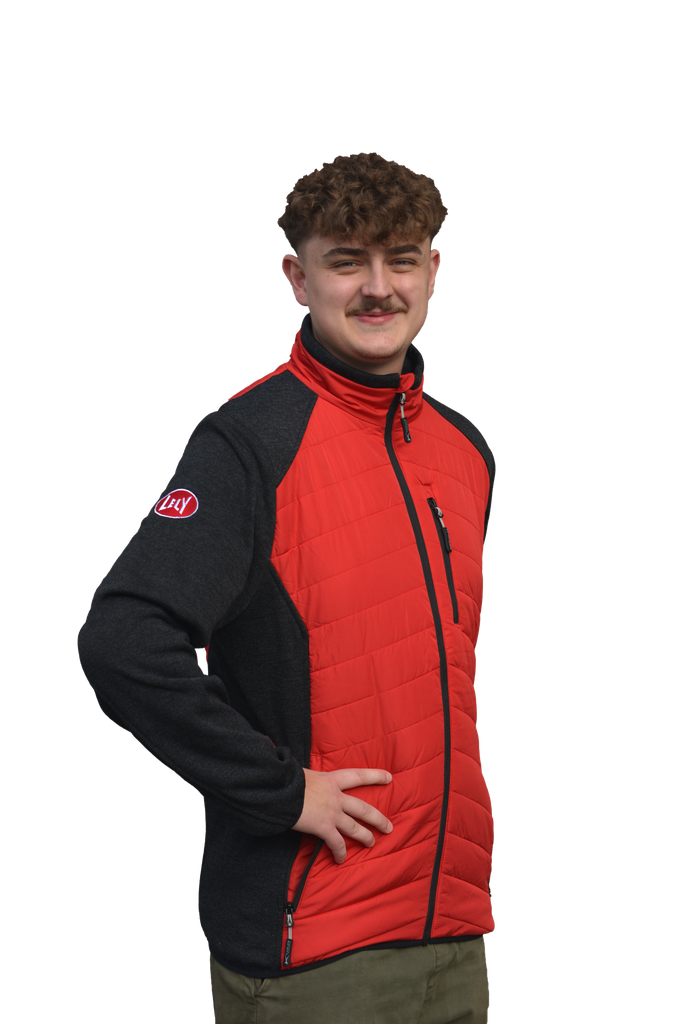 Lely Hybridjacke schwarz/rot Unisex