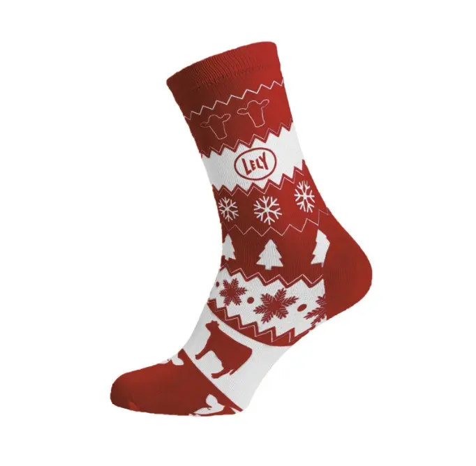 Lely dunkelrote Weihnachtssocken