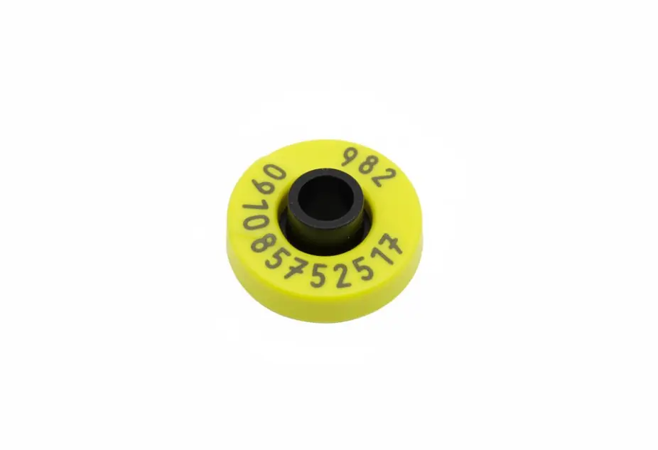 Allflex HDX Transponder BRO RFID Ohrmarke mit offener Kappe, ISO programmiert, 982 + 12 Stellen, Ø 30 mm, H 13 mm