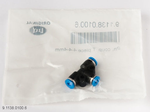 [9.1138.0100.6] Druckluftverbinder T-Stück 4-4-4mm