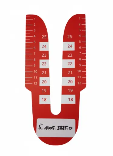 [5.1005.3885.0] Lely Zitzen-Messschablone zur Anpassung Zitzengummi